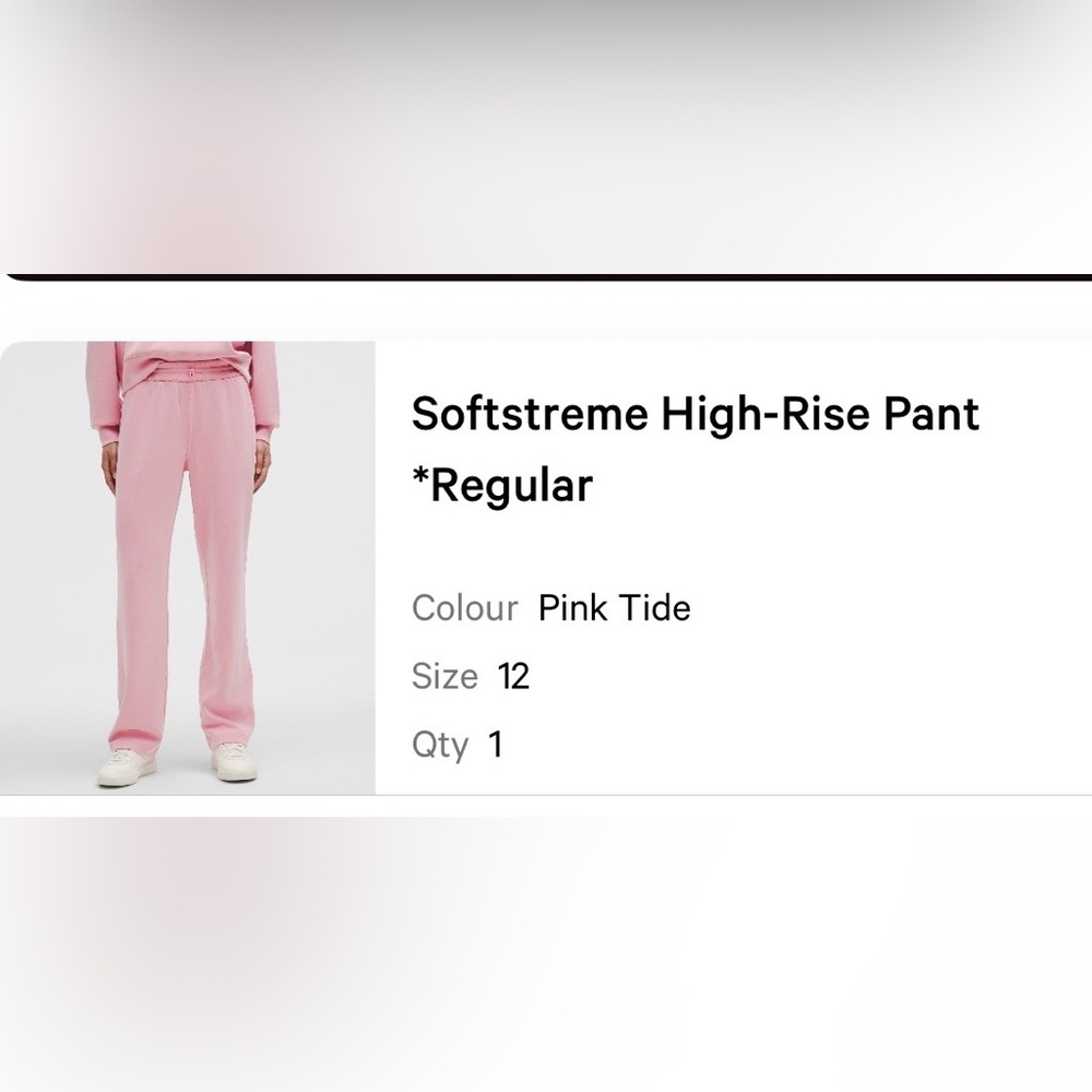 Women’s Lululemon Softstreme High-Rise Pink tide Pants